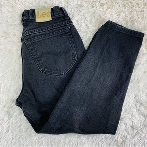Lee Black Hi Waist Mom Jeans 6 Short